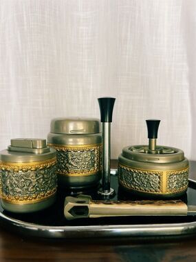 Vintage Erhard & Söhne Cherub Smoking Set - Rare 4-Piece Mid-Century German